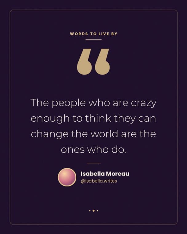 A quote card rendered with easy-pil, with large centred text over a background image